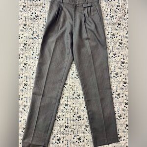 Vintage Gioni Designs Gray Pleated Pinstripe Dress Pants - Size 30 x 34 (Men's)